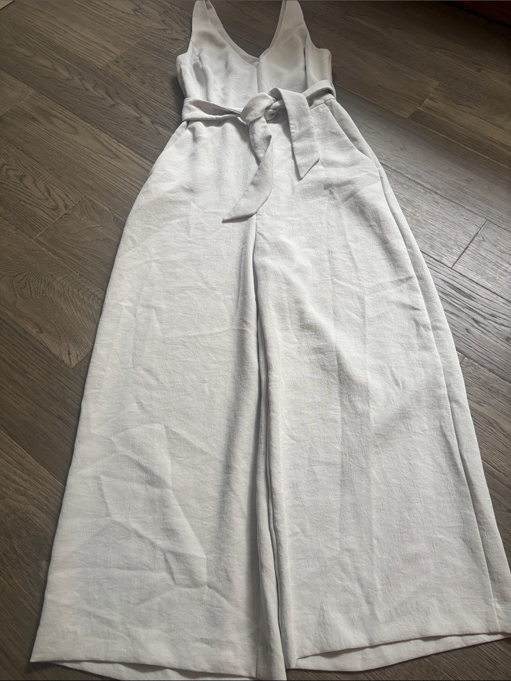 Aritzia | Wilfred Ecoulement Jumpsuit V Neck Tie Air Light Blue/Grey Size 2 - Picture 4 of 15